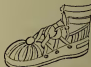 A line drawing of a modern high-top boot, showing a laced upper, a thick sole, and a pull tab at the back.