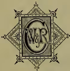 A decorative monogram logo featuring the letters 'W' and 'R' intertwined within a square frame, which is further enclosed in a diamond-shaped border with ornate flourishes and small dots at the corners.