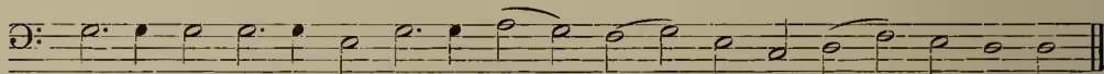 Musical notation for the second line of the antiphon: 'Thou shalt have joy and glad - ness, and ma - ny shall re - joice at his birth.'