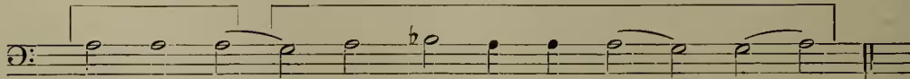 Musical notation for the third line of the psalm: 'His seed shall be might - y up - on earth, &c.'